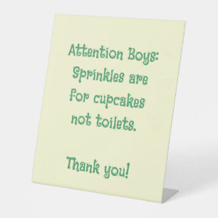 Funny Bathroom Humour Toilet  Pedestal Sign