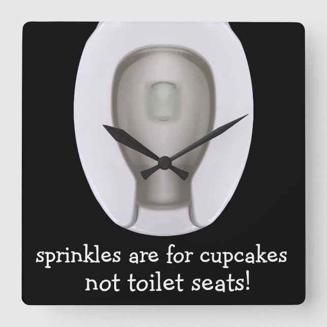 Funny Bathroom Novelty Wall Clocks (Front)