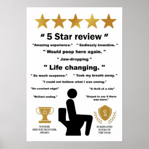 Funny Bathroom Reviews Poster