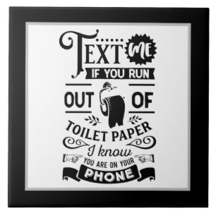 funny bathroom text word art tile