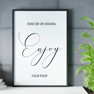 Funny Bathroom wall art poster