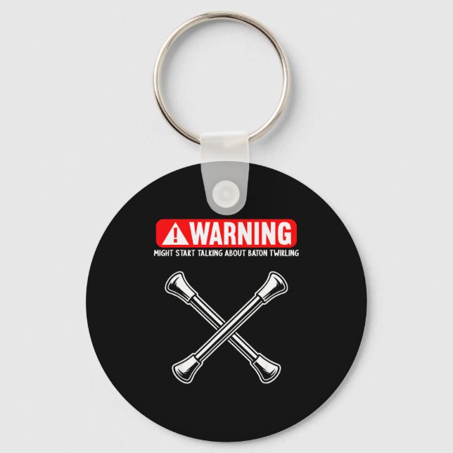 Funny Baton Twirling  Key Ring (Front)