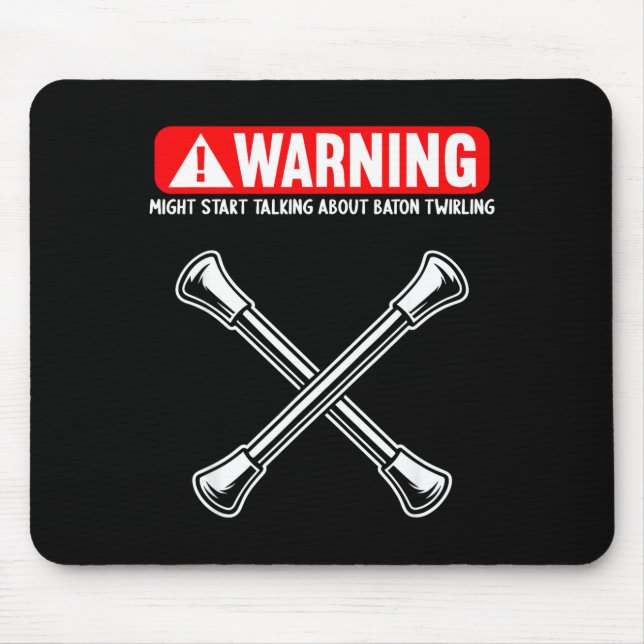 Funny Baton Twirling  Mouse Mat (Front)