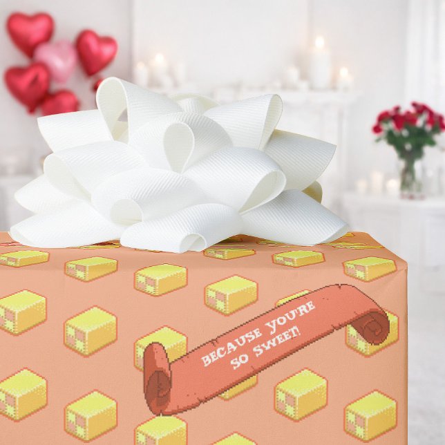 Funny Battenberg Because You're So Sweet Pattern Wrapping Paper (Creator Uploaded)