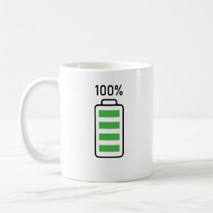 Funny Battery Charging Design Coffee & Tea Mug
