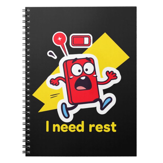 Funny Battery: When Energy Runs Away Notebook (Front)