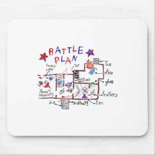 Funny Battle Plan Christmas Home Kids Hand Dawn Al Mouse Mat