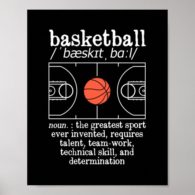 Funny Bball Player Greatest Sport Ever Basketball Poster (Front)