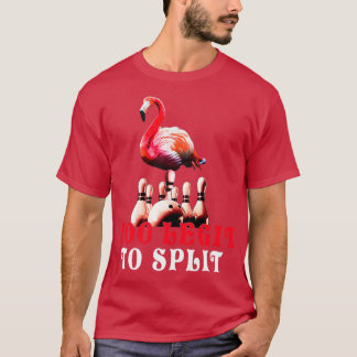 Funny Bbowling flamingo ten pin Bowling player Gif T-Shirt