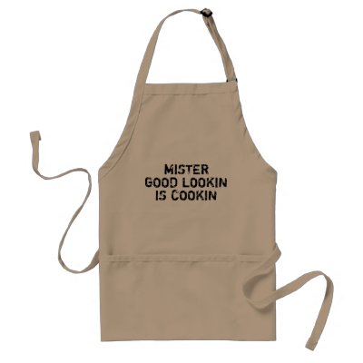 Funny BBQ apron for men Mr good lookin is cookin Zazzle