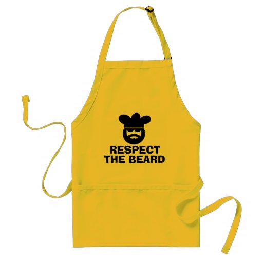 Image of Funny BBQ apron for men | Respect the beard