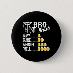Funny Bbq Art For Men Women Grilling Meat Smoking 6 Cm Round Badge