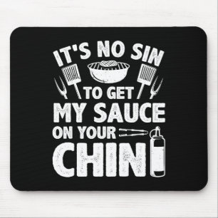 Funny Bbq Art For Men Women Grilling Meat Smoking Mouse Mat