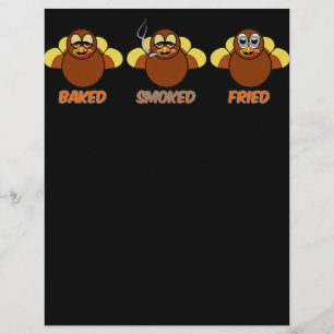 Funny BBQ Baked Smoked Fried Turkey Flyer