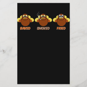 Funny BBQ Baked Smoked Fried Turkey Flyer