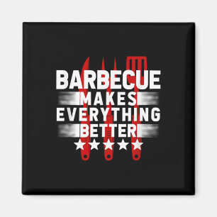 Funny Bbq Barbecue Grill Grilling Joke Smoking Mea Magnet