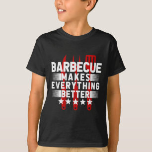 Funny Bbq Barbecue Grill Grilling Joke Smoking Mea T-Shirt