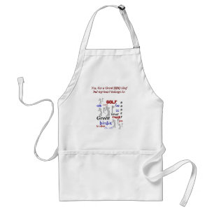 Funny BBQ Chef for Golf Fan Standard Apron