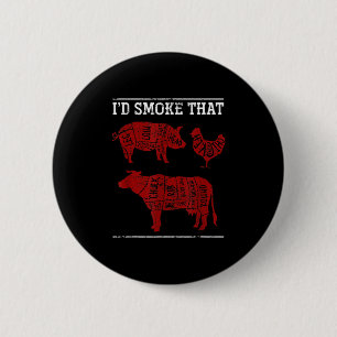 Funny Bbq Chef Gift Barbecue 6 Cm Round Badge