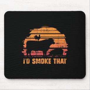 Funny Bbq Chef Id Smoked That Barbecue Mouse Mat