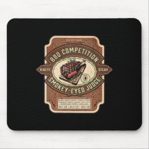 Funny Bbq Competition Judge Rib Eye Steak Rbecue J Mouse Mat