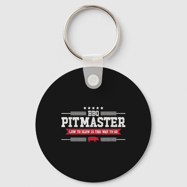 Funny Bbq Design! For Fans Of Smoking, Grilling An Key Ring (Front)
