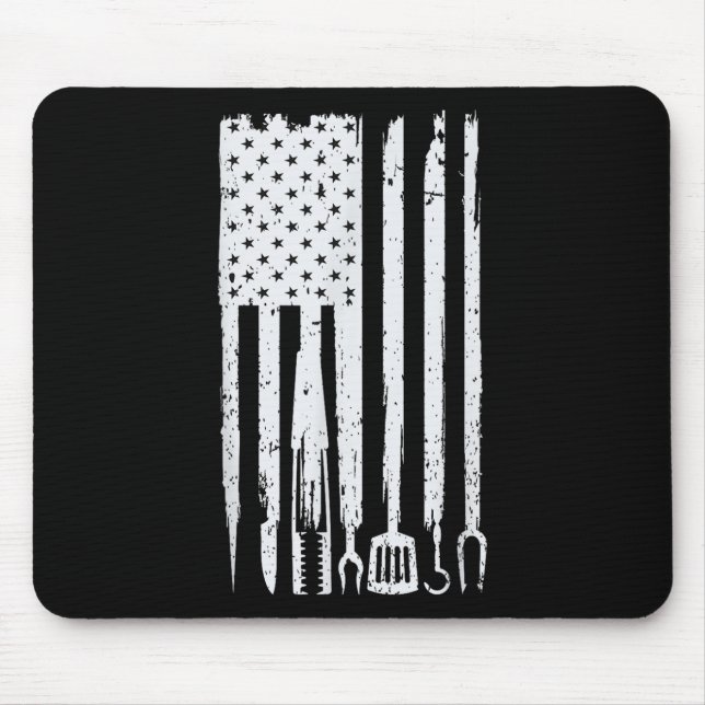 Funny Bbq Design! For Fans Of Smoking, Grilling An Mouse Mat (Front)