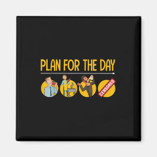 Funny Bbq Design For Men Coffee, Grilling, Beer Ad Magnet