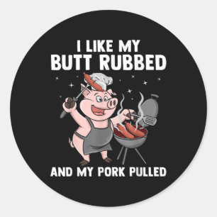 Funny Bbq Design For Men Women Bbq Lover Grilling Classic Round Sticker