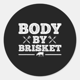 Funny Bbq Design For Men Women Bbq Smoking Rbecue Classic Round Sticker