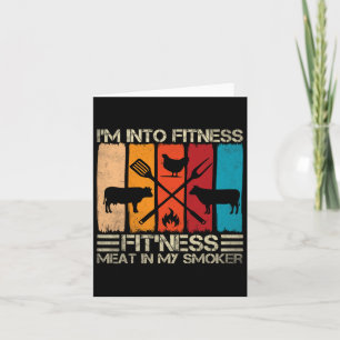 Funny Bbq Fitness Meat Smoker And Bbq Lovers  Card