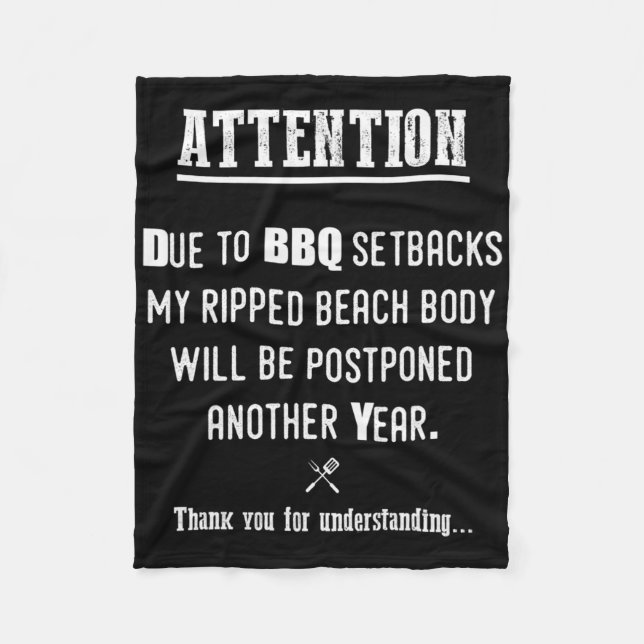 Funny Bbq For Pitmasters And Barbecue Lovers  Fleece Blanket (Front)