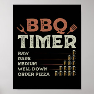 Funny Bbq Grill Chef Grilling Master Barbecue Love Poster