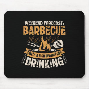 Funny Bbq Grill Chef Grilling Master Rbecue Lover  Mouse Mat