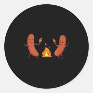 Funny Bbq Grill Grilling Bbq Beer Griller Sausage  Classic Round Sticker