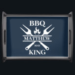 Funny BBQ Grill Master Personalised Barbecue King  Serving Tray<br><div class="desc">Funny BBQ Grill Master Personalised Barbecue Best</div>