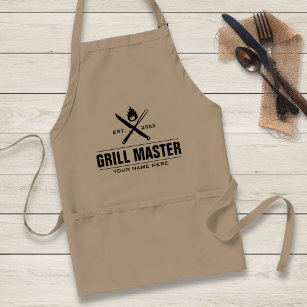 Funny BBQ Grill Master Personalised Barbecue King Standard Apron