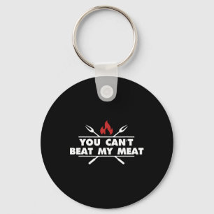 Funny Bbq Grilling Chef Meat Humour Key Ring