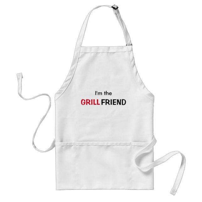 Funny BBQ Helper I'm The Grillfriend Girlfriend Standard Apron (Front)