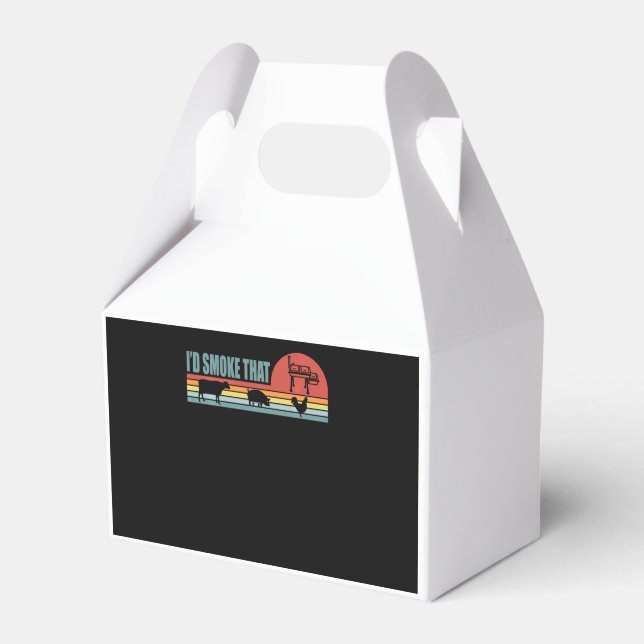 Funny BBQ Id Smoke That Barbeque Retro Favour Box (Front Side)