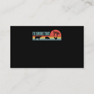 Funny BBQ Id Smoke That Barbeque Retro Loyalty Card
