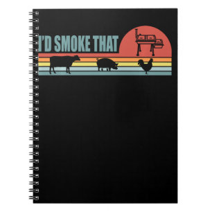 Funny BBQ Id Smoke That Barbeque Retro Notebook