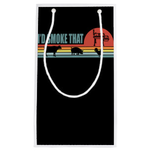 Funny BBQ Id Smoke That Barbeque Retro Small Gift Bag