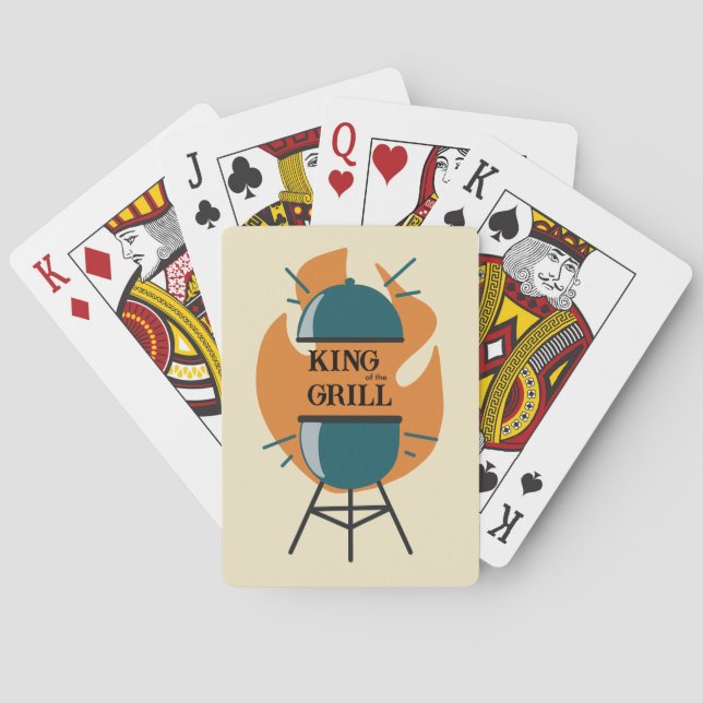 Funny BBQ King of The Grill Playing Cards (Back)