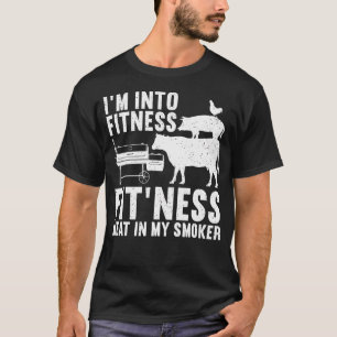 Funny Bbq Meat Smoking Art For Men Women Barbeque  T-Shirt