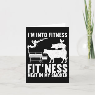 Funny Bbq Meat Smoking Art For Men Women Rbeque Gr Card