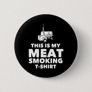 Funny Bbq Meat Smoking Design 6 Cm Round Badge