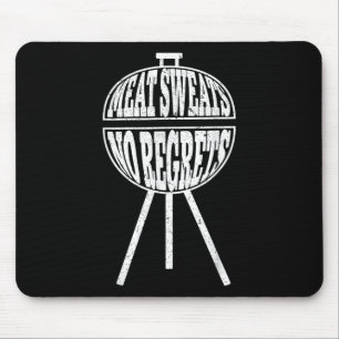 Funny Bbq Meat Sweats No Regrets Clic Charcoal Gri Mouse Mat