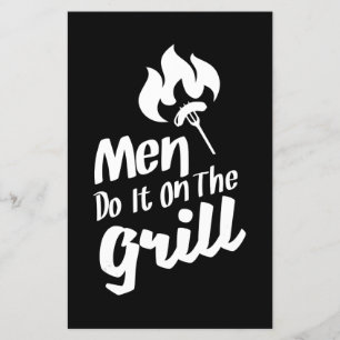 Funny BBQ Men Do It On The Grill Smoker Flyer