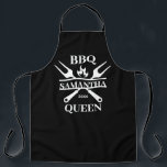 Funny BBQ Personalised Barbecue Queen Apron<br><div class="desc">Funny BBQ Grill Master Personalised Barbecue Best</div>